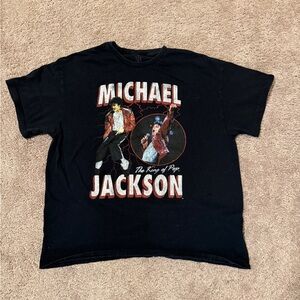 Black Extra Large, Michael Jackson Graphic T-Shirt, Has Glittery Graphic GUC